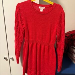 Cat & Jack Vibrant Red Knit Dress